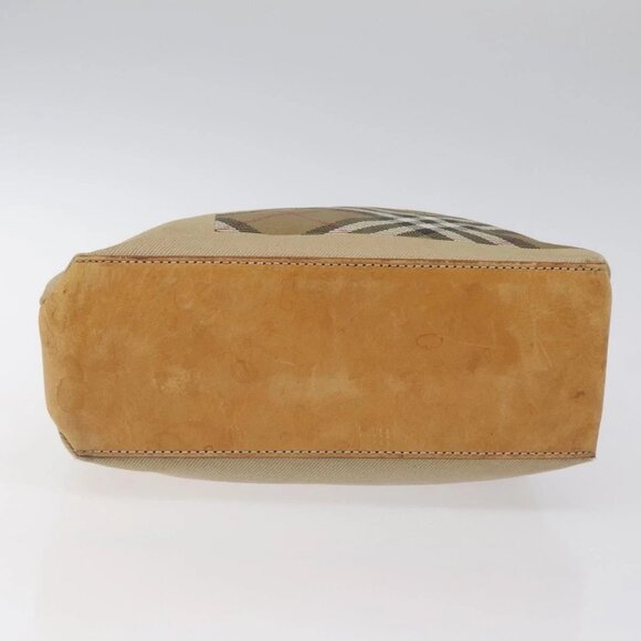 Burberrys Nova Check Blue Label Hand Bag Canvas Brown Auth ti2966 - Picture 7 of 16